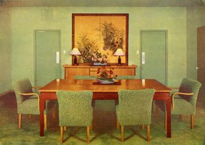 De eetkamer - Paul T. Frankl, Beverly Hills, Californië, 1941 door Unbekannt