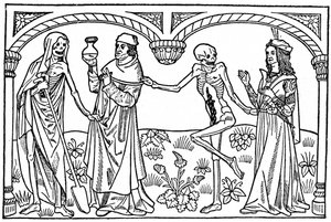 De Dokter en de Minnaar met hun dode Zelven, 1485 1964 door Unbekannt