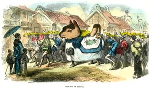 De Hond van Himura, Japan, 1872 door Unbekannt