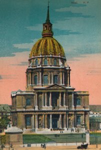 De koepel van Les Invalides, Parijs, ca. 1920 door Unbekannt