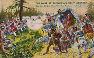 De Hertog van Cornwalls Lichte Infanterie bij Brandywine, 1777, 1939 door Unbekannt