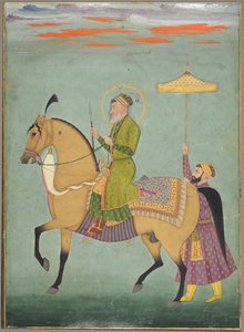 De keizer Alamgir regeerde 1658-1707 te paard, ca. 1690-1710