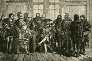 De keizer Maximiliaan omringd door de meest illustere van zijn tijdgenoten 1508-1519, 1890 door Unbekannt