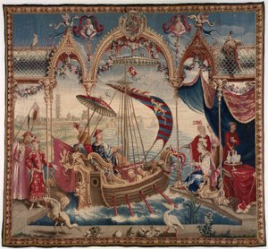 De Keizer zeilt, uit Het Verhaal van de Keizer van China, Beauvais, 1716-1722