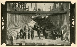 Het Engelse Schip, Discovery, In Aanbouw, 1901 door Unbekannt