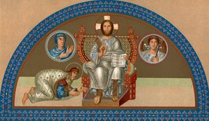 De troon gezeten Christus, 1902 door Unbekannt