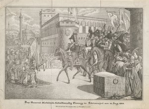 De intocht van Graaf Ivan Ivanovich Diebitsch-Zabalkansky in Adrianopel, 1829 door Unbekannt
