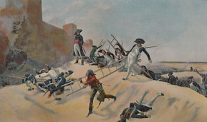 Het Voorbeeld. - Kleber bij de Aanval op Acre, 1799, 1896 door Unbekannt