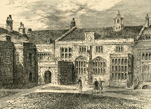De buitenkant van de hal, Charterhouse, c1872 door Unbekannt