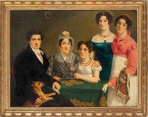 De familie van de componist Vincenzo Bellini, eerste kwart van de 19e eeuw door Unbekannt