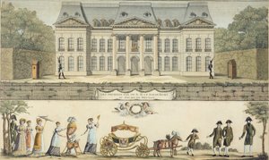 De Eerste Stappen van de Koning van Rome in het Kasteel van Meudon door Unbekannt