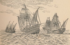 De vloot van Columbus, 1916 door Unbekannt