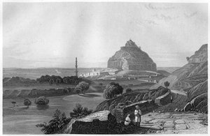 Het Fort van Dowlatabad op het Deccan Plateau, India, ca. 1860