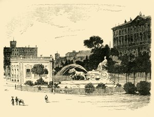 De fontein van Cybele, Madrid, 1890