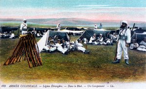 Het Franse Vreemdelingenlegioen in hun kamp, c1910