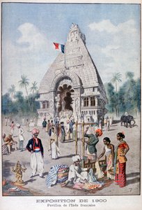 Het Franse India-paviljoen op de Wereldtentoonstelling van 1900, Parijs, 1900 door Unbekannt