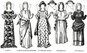 De galerij van Britse kostuums: Kleding gedragen tijdens het bewind van de eerste Edward, ca. 1934