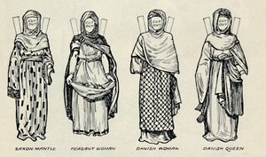 De Galerij van Britse Kostuums: De Kleding van Denen & Latere Angelsaksen, ca. 1934
