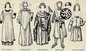 De galerij van Britse kostuums: Wat mannen en vrouwen droegen in de tijd van Hendrik III, c1934