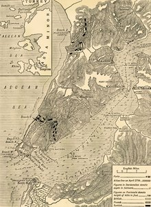 De Gallipoli-campagne, Eerste Wereldoorlog, 1915, ca. 1920 door Unbekannt