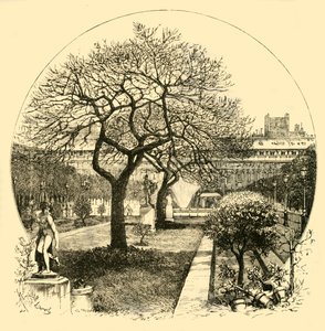 De Tuinen van het Palais Royal, Parijs, 1890 door Unbekannt