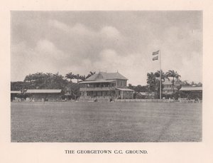 Het cricketveld van de Georgetown Cricket Club, Brits Guyana, 1910 1912 door Unbekannt