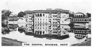 Het Ghopal Bhawan, Deeg, Rajasthan, India, ca. 1925 door Unbekannt