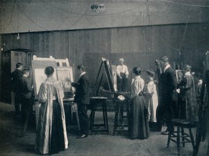 De Glasgow School of Art, Een van de Leefruimtes, ca. 1900 door Unbekannt