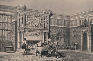 De Grote Kamer, Montacute, Somerset, 1915 door Unbekannt