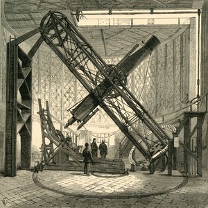 De Grote Equatoriale Telescoop in de Koepel, Greenwich Observatorium, ca. 1878