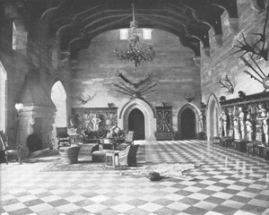 De Grote Zaal, Warwick Castle, Warwickshire, 1894