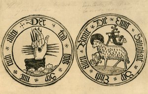 De Hand van God en Agnus Dei, 1915 door Unbekannt
