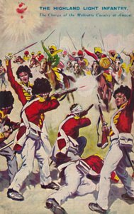 De Highland Light Infantry. De aanval van de Mahratta-cavalerie bij Assaye, 1803, 1939 door Unbekannt