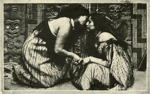 De Hongi, een Maori-groet, c1948 door Unbekannt