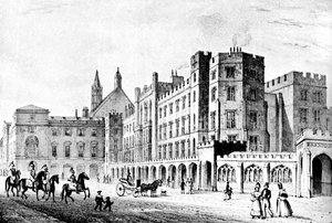Het Hogerhuis en Lagerhuis, Westminster, begin 19e eeuw ca. 1905