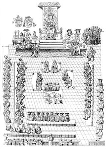 Het Hogerhuis, met Hendrik VIII op de troon door Unbekannt