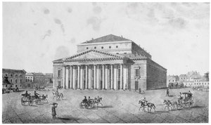 Het Keizerlijke Bolshoi Kamenny Theater, St. Petersburg, Rusland, 1820s