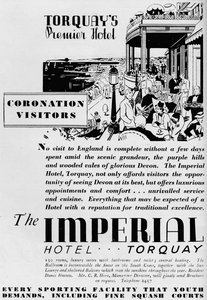 Het Imperial Hotel, Torquay, 1937