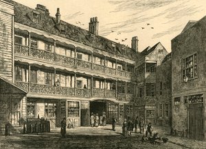 De Binnenplaats van de Oude Belle Sauvage, 1897