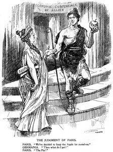Het Oordeel van Parijs, de Parijse Conferentie, Eerste Wereldoorlog, Maart-Juni 1916, ca. 1920 door Unbekannt