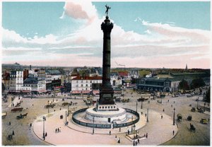De Julizuil op de Place de la Bastille, Parijs door Unbekannt