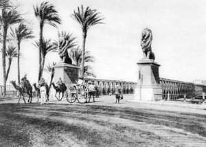 De Kasr-El-Nile Brug, Caïro, Egypte, ca. 1920s door Unbekannt