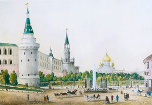 De Kremlin-tuin, Moskou, Rusland, c1830s-c1840s