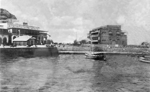 De aanlegsteiger. Aden, c1918-c1939 door Unbekannt