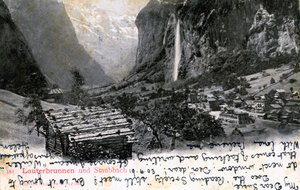 De Lauterbrunnen-vallei, Berner Oberland, Zwitserland, 1903 door Unbekannt