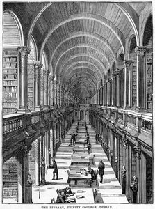 De Bibliotheek, Trinity College, Dublin, 19e eeuw door Unbekannt
