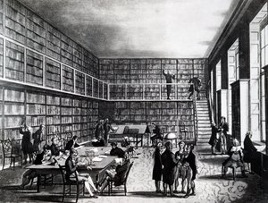 De bibliotheek van de Royal Institution, Albemarle Street door Unbekannt