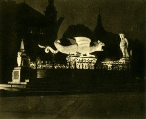 De Lindwurmfontein, Klagenfurt, Oostenrijk, ca. 1935 door Unbekannt
