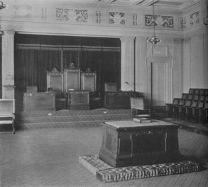 De Lodge Kamer, met Decoratieve Fries, Masonic Temple, Birmingham, Alabama, 1924