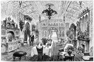 De lunchkamer in het stadhuis, Birmingham, West Midlands, 1887